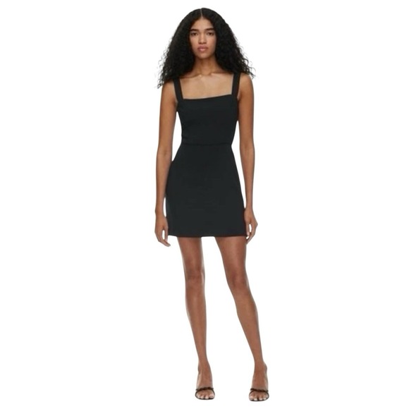 Wilfred Dresses & Skirts - Aritzia Wilfred Aperature Tie-Back Black Noir Mini Dress Size 4‎